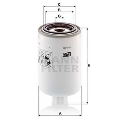 FILTRO COMBUSTIBLES MANN-FILTER WK 9165 X  