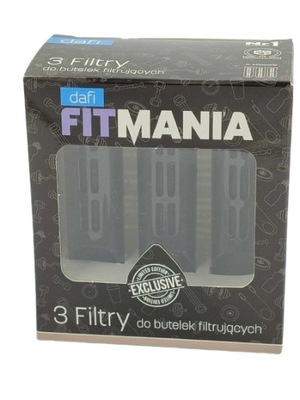 Dafi Fitmania 3 Filtry Filtr wkład filtrujący do butelek Czarne 3szt