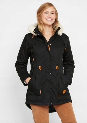 CZARNA Z KAPTUREM 50 3C1H4 BONPRIX KURTKA PARKA