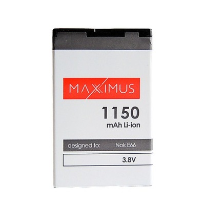 Bateria MAXXIMUS do NOKIA E66 1150MAH LI-ION BL-4U