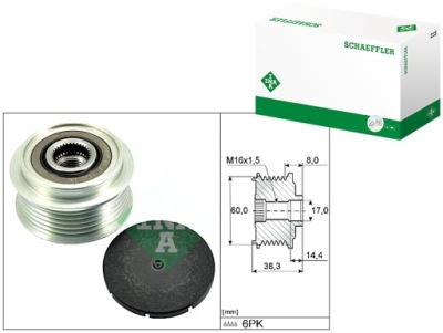 Шкив генератора toyota yaris 1.0 12.10- ina фото №1