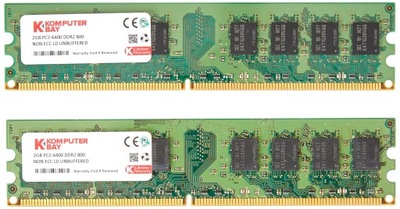 Pamięć RAM Komputerbay DDR2 2x2 GB 800 MHz