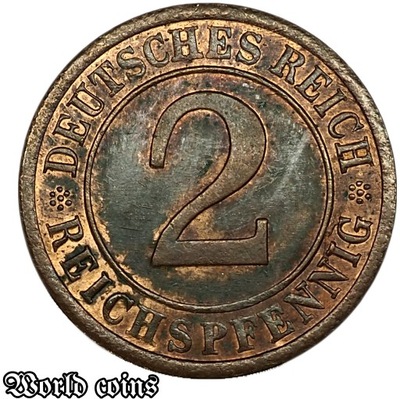 2 REICHSPFENNIG 1924 E