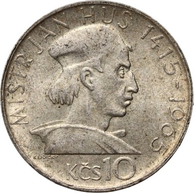 Czechosłowacja, 10 koron 1965, Jan Hus