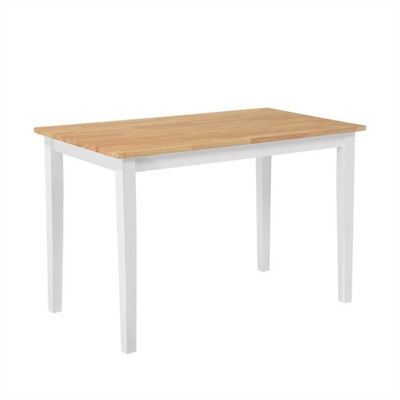 Stół do jadalni drewniany 120 x 75 cm jasny z biał