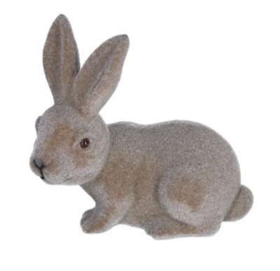 ZAJĄC welurowy flokowany zajączek królik 23 cm