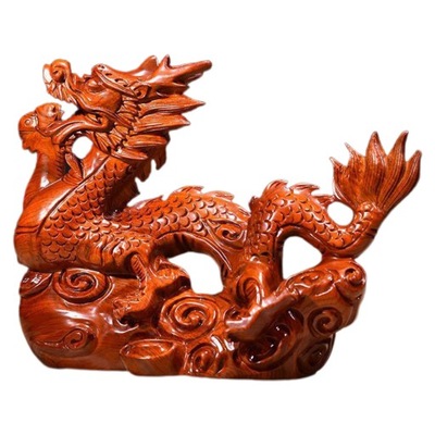 Chinese Dragon Statue Zodiac Dragon Wooden Craft