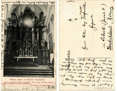 Kraków Opactwo Benedyktynów Tyniec Wielki Ołtarz w Kościele Tynieckim 1900r