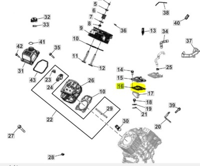 Uszczelka silnika kosiarki wrzecionowej John Deere