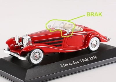 Mercedes-Benz 540K 1936 1:43 brak przedniej szyby