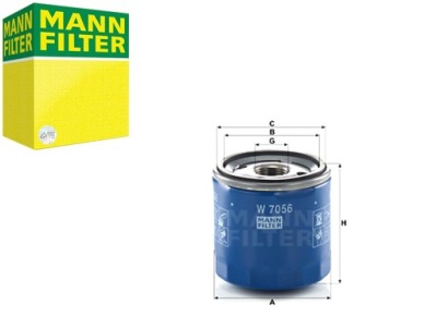 Mann-filter w 7056 фильтр масла фото №1