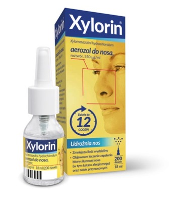 Xylorin 0.055%, aerozol do nosa na katar, 18 ml