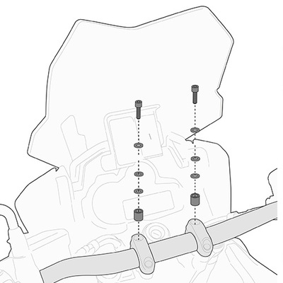 KAPPA JUEGO DE MONTAJE PARA SUJECIÓN SMART BAR HONDA / SUZUKI / KAWASAKI ()  