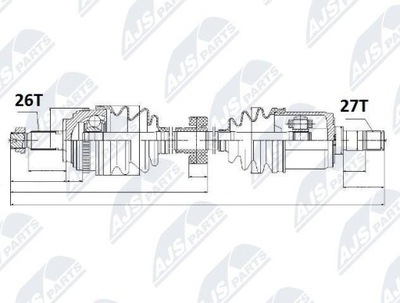 SEMI-EJE DE ACCIONAMIENTO HONDA HR-V 99- /PRZEDNIA PRAWA/  