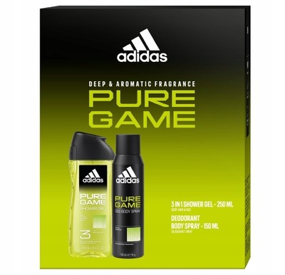 Adidas PURE GAME zestaw men deo 150ml + żel pod prysznic 250ml