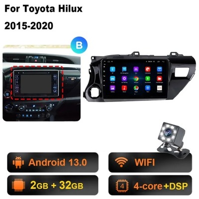 RADIO DE AUTOMÓVIL ANDROID 13 PARA TOYOTA HILUX PICK UP AN120 2015-2020 CARPLAY  