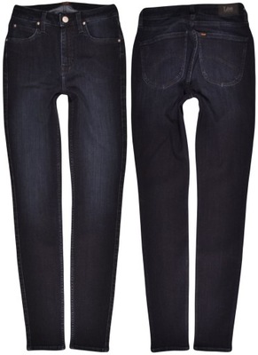 LEE spodnie SKINNY navy HIGH jeans IVY _ W28 L33
