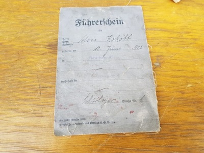 Stare dokumenty prawo jazdy Beuthen