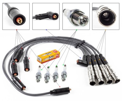 ПРОВОДИ + СВІЧКИ NGK AUDI A4 B5 1.6 94-01