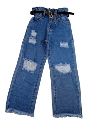 Spodnie dziewczęce szwedy jeans 104