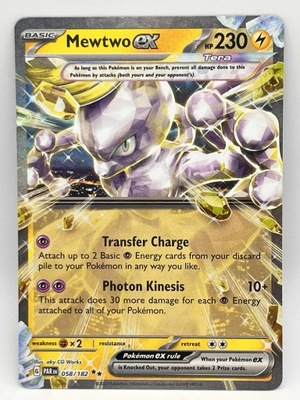 Karty Pokemon TCG Paradox Rift (PAR 058) Mewtwo ex
