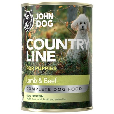 John Dog Country Line karma mokra szczeniak jagnięcina i wołowina 400g