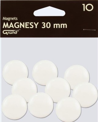 MAGNESY 30MM 10 SZT BIAŁE GRAND