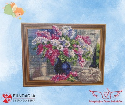 Haft diamentowy 40×30 cm – bukiet kwiatów