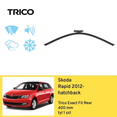 WIPER BLADE ON REAR FOR SKODA RAPID HATCHBACK (2012-) TRICO  