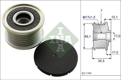 INA 535 0153 10 ELECTRIC GENERATOR - CLUTCH JEDNOKIERUNK  