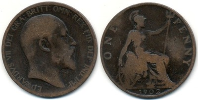 Anglia 1 Penny - 1902r ... Monety