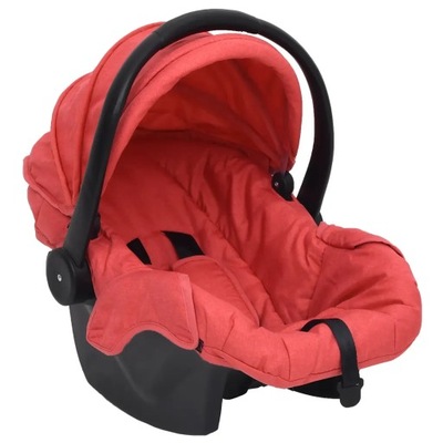 Fotelik niemowlęcy do samochodu, czerwony, 42x65x5