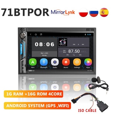 STYL 71 PROISOMC RADIO DE AUTOMÓVIL 2DIN BT USB 7 -  