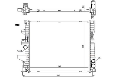 NISSENS РАДИАТОР ДВИГАТЕЛЯ ВОДЫ FORD FOCUS III 1.0 02.12-