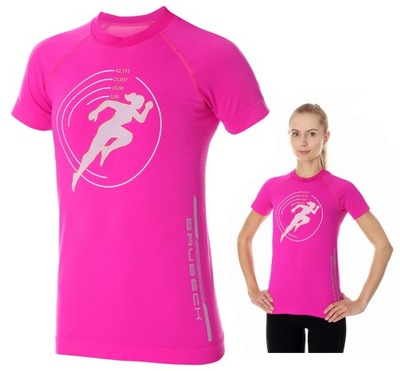 Koszulka damska Brubeck SS13270 Running PINK L