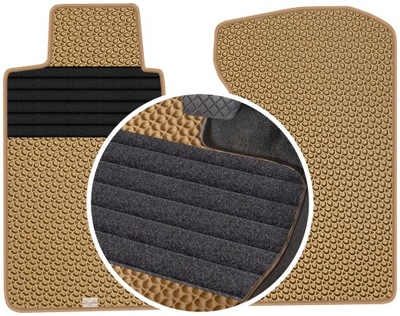 MAZDA MX-5 II CUPÉ 1998-2001 ALFOMBRILLAS GOMA PARA COCHE EVA COLOR BEIGE  