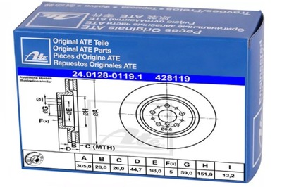Ate 24.0128-0119.1 диск тормозная фото №1