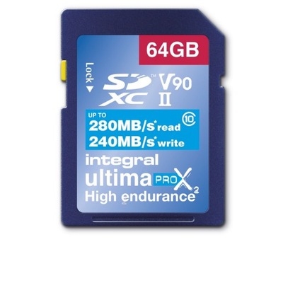 INTEGRAL UltimaPro X2 SDXC 280/240 UHS-II V90 64GB