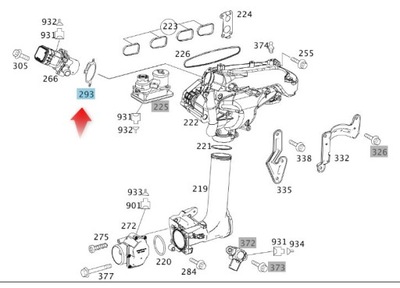 Прокладка клапана egr mercedes a6471420080 фото №1