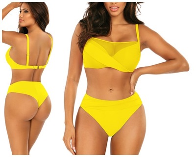 38B Self 1002N2 21 żółty bikini komplet strój kąpi