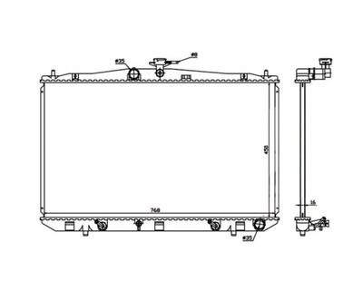 Nowa радиатор toyota sienna lexus rx350 3.5 09- фото №1
