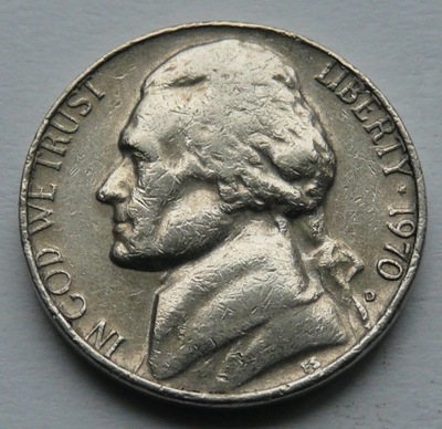 USA - 5 centów 1970 r. D - Jefferson Nickel (1)