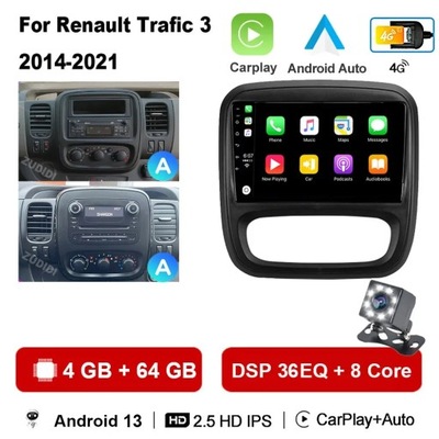 NAWIGATOR GPS PARA RENAULT TRAFIC 3 2014-2021 PARA OPLA VIVARO B 2014-2018  