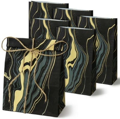 Torebki PAPIEROWE na prezenty ELEGANCKIE marmur 5