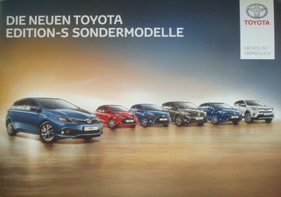 TOYOTA EDITION S SONDERMODELLE 2016 ХИТ PROSPEKT фото