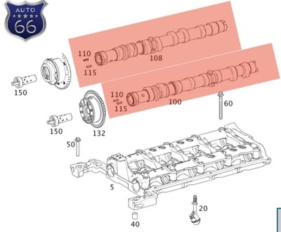 EJES DISTRIBUCIÓN MERCEDES 1.8 CGI TURBO M271 W204 W212 W207 C KLASSA E KLASSA  