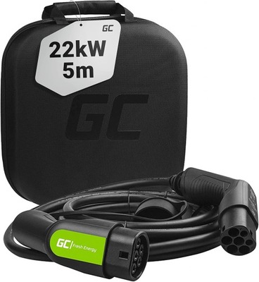 Kabel Green Cell GC EV Type 2 22kW 5m do ładowania