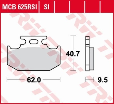 ZAPATAS DE FRENADO TRW YAMAHA DT 125 RE (04-06) KAWASAKI KX 125 (89-93)  