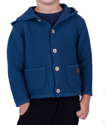 Rozpinany Sweterek Z Kapturem Dla Chłopca 104