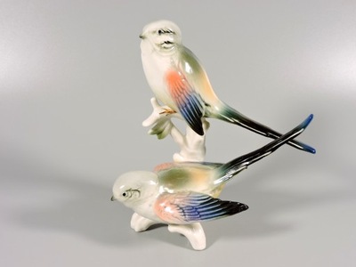 Figurka ptak 2 ptaki porcelana Karl Ens